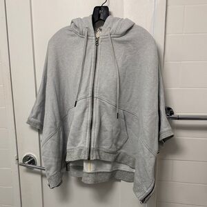 Lululemon Gray Zip Up Poncho Style Hoodie